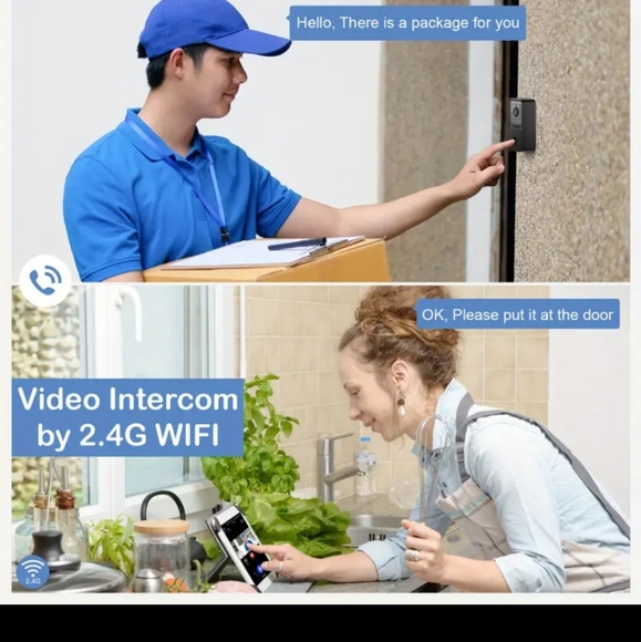 WIFI Doorbell With Chime, Wireless Video Doorbell With Camera - Picture 4 of 8